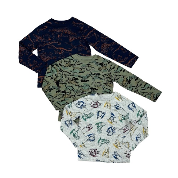 GAP Like New Dinosaur Long Sleeve Shirt Size 5 Navy Blue - Picture 7 of 10
